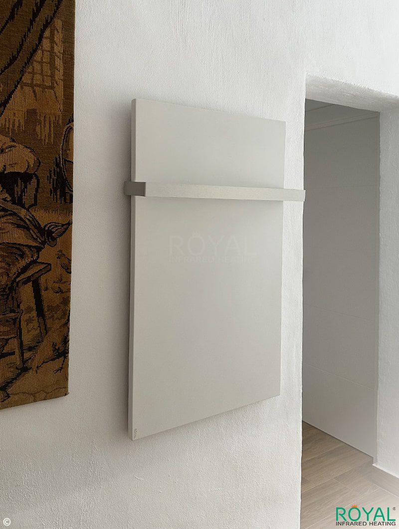 far-infrared-towel-rail-panel-heater-white-frameless-linteum-580-watts-royal-infrared-heating-spain-portugal7-min