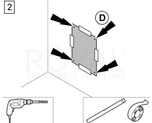 far-infrared-towel-heater-linteum-installation-guide-mount-heater-step-2-min